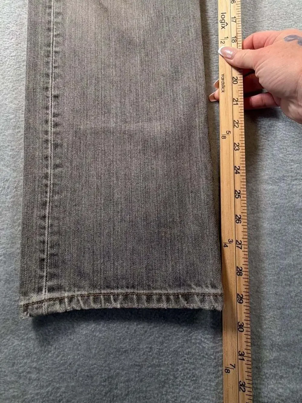 Levi's 501 Original Fit Button-Fly Gray Denim Jeans